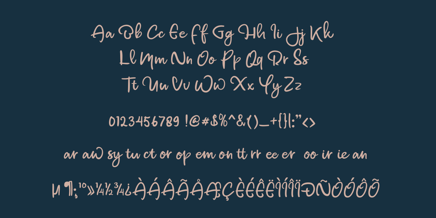 Example font Bawnee #6